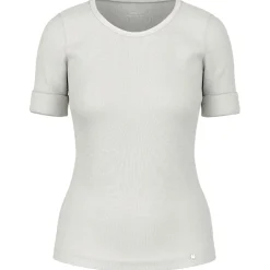 Baumwollstretch-shirt mit halbarm