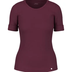 Baumwollstretch-shirt mit halbarm
