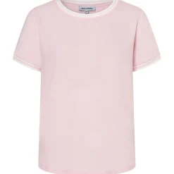Blusenshirt mit kontrastabschlüssen