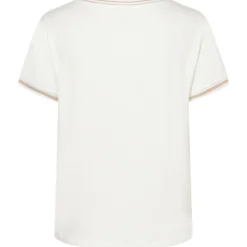 Blusenshirt mit kontrastabschlüssen