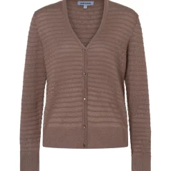 Cardigan mit streifen-struktur