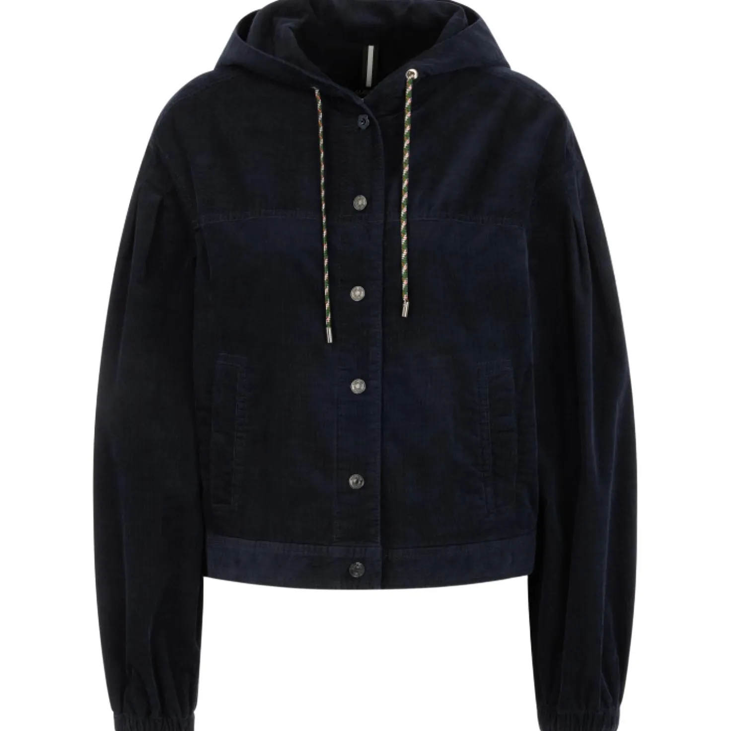 Cordjacke mit kapuze