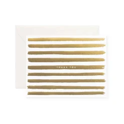 Grußkarte Gold Stripes Thank You