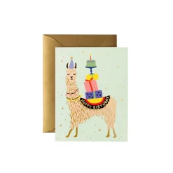 Grußkarte Llama Birthday