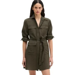 Kleid im safari-stil flared