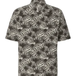Kurzarmhemd mit Palmblatt-Print