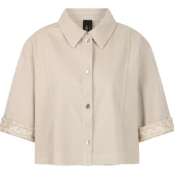 Kurze denim-bluse