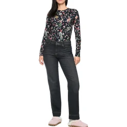 Langarm-shirt mit floralem allover-print