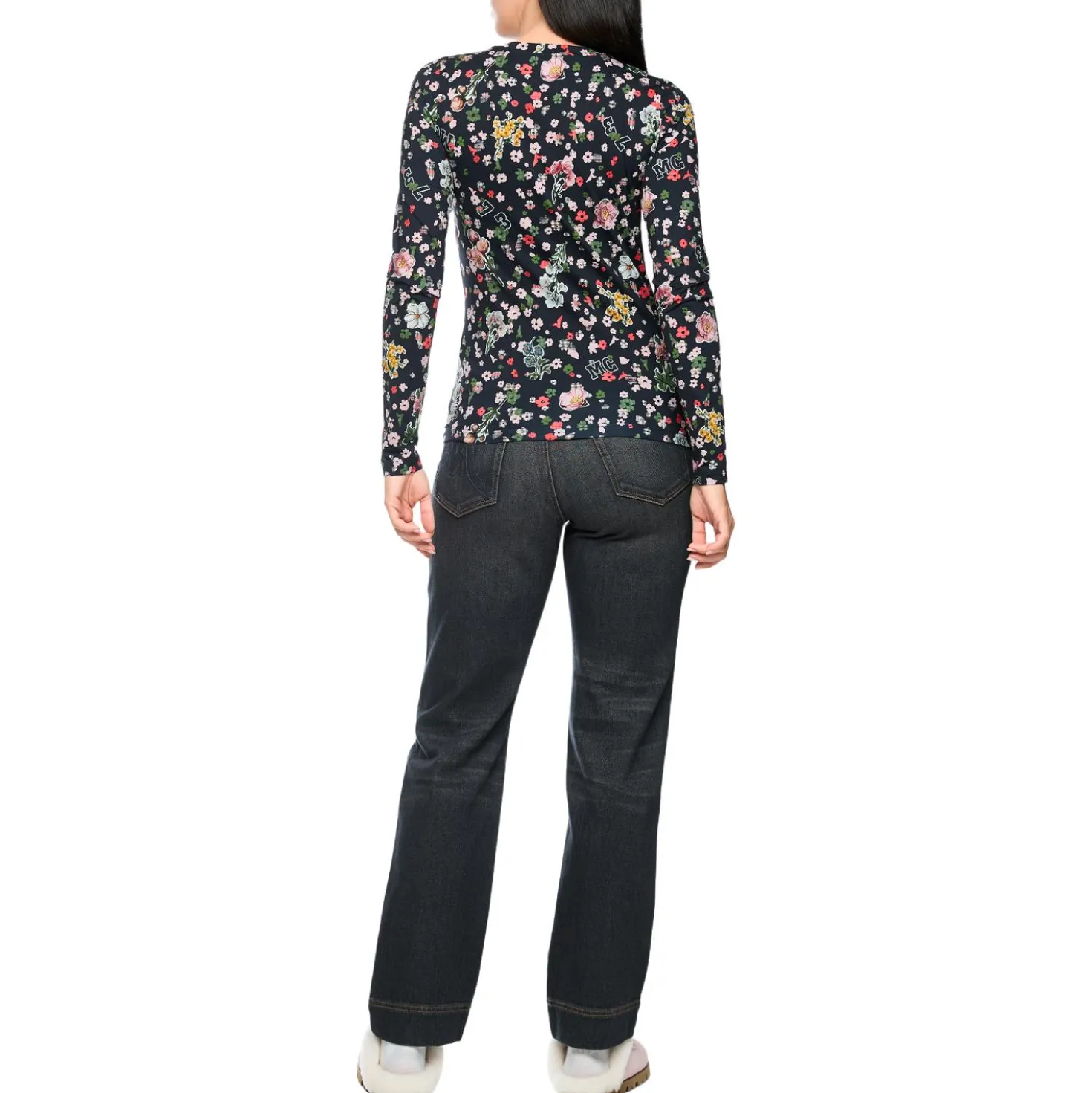 Langarm-shirt mit floralem allover-print