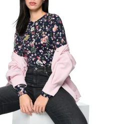 Langarm-shirt mit floralem allover-print
