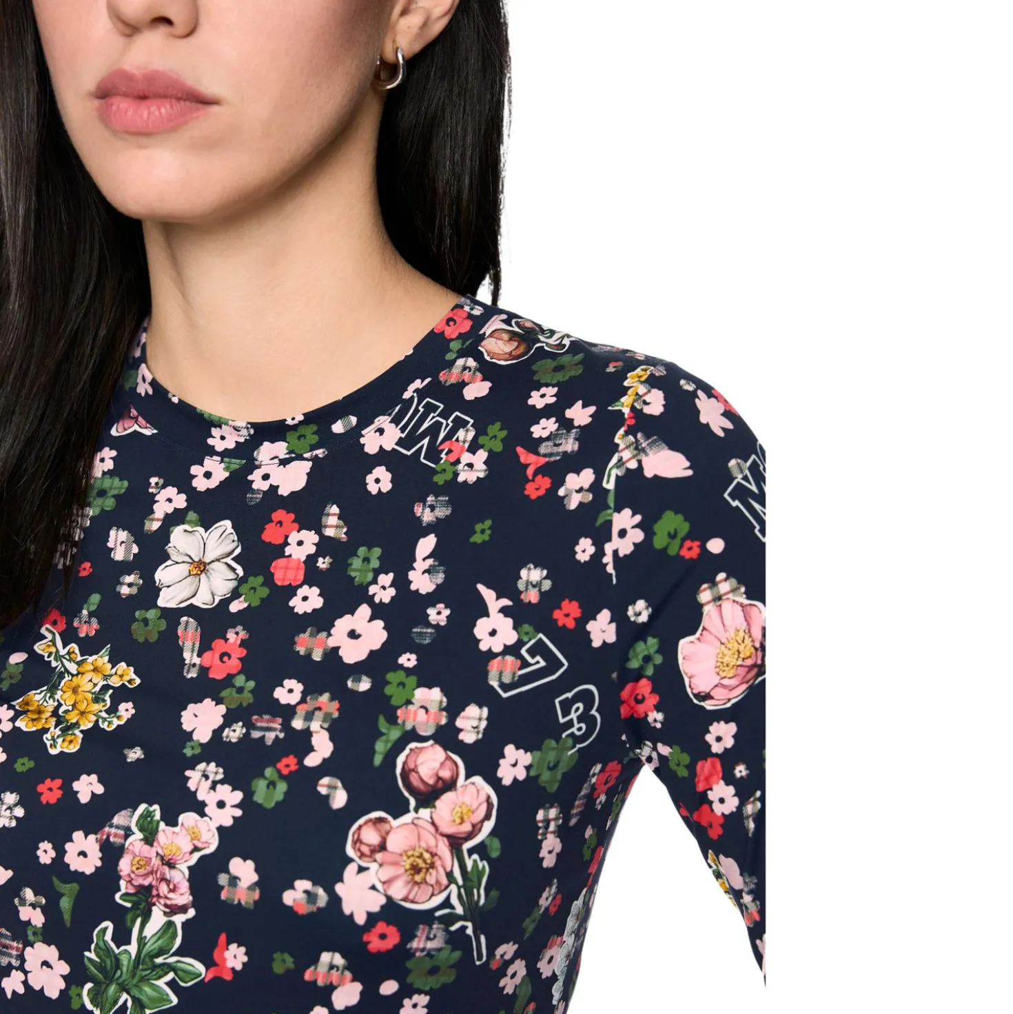Langarm-shirt mit floralem allover-print