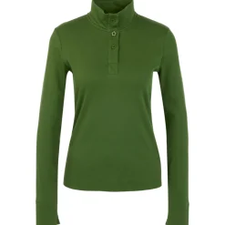 Langarm-shirt mit stehkragen