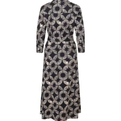 Langes hemdblusenkleid mit print