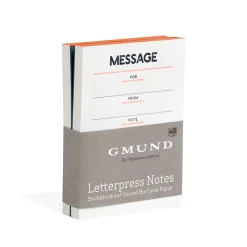 Letterpress Notes Set Neon orange/blau