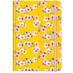 Notizbuch A5 Pattern Blüten gelb