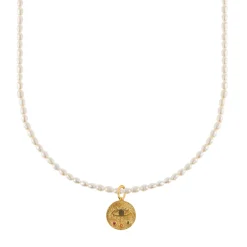 Perlen-Halskette Kressida Mini Oval