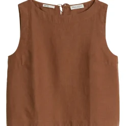 ärmellose leinenbluse regular