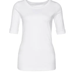 Rundhals-shirt mit halben ärmeln