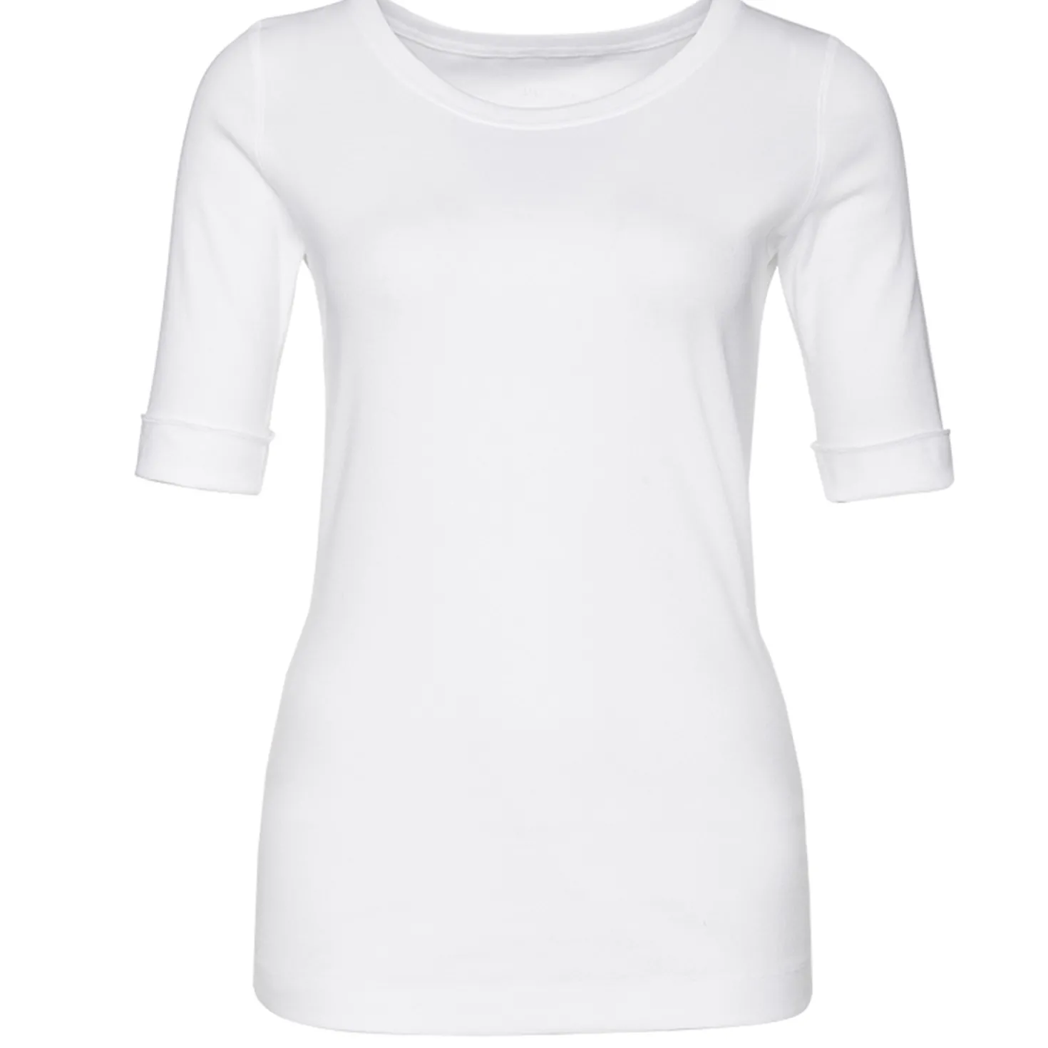 Rundhals-shirt mit halben ärmeln