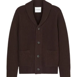 Schalkragen-Strickjacke