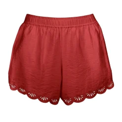 Shorts mit Lochstickerei