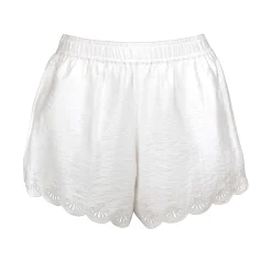 Shorts mit Lochstickerei