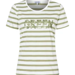 Streifenshirt mit paillettenschrift