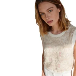 Stricktop mit pailletten