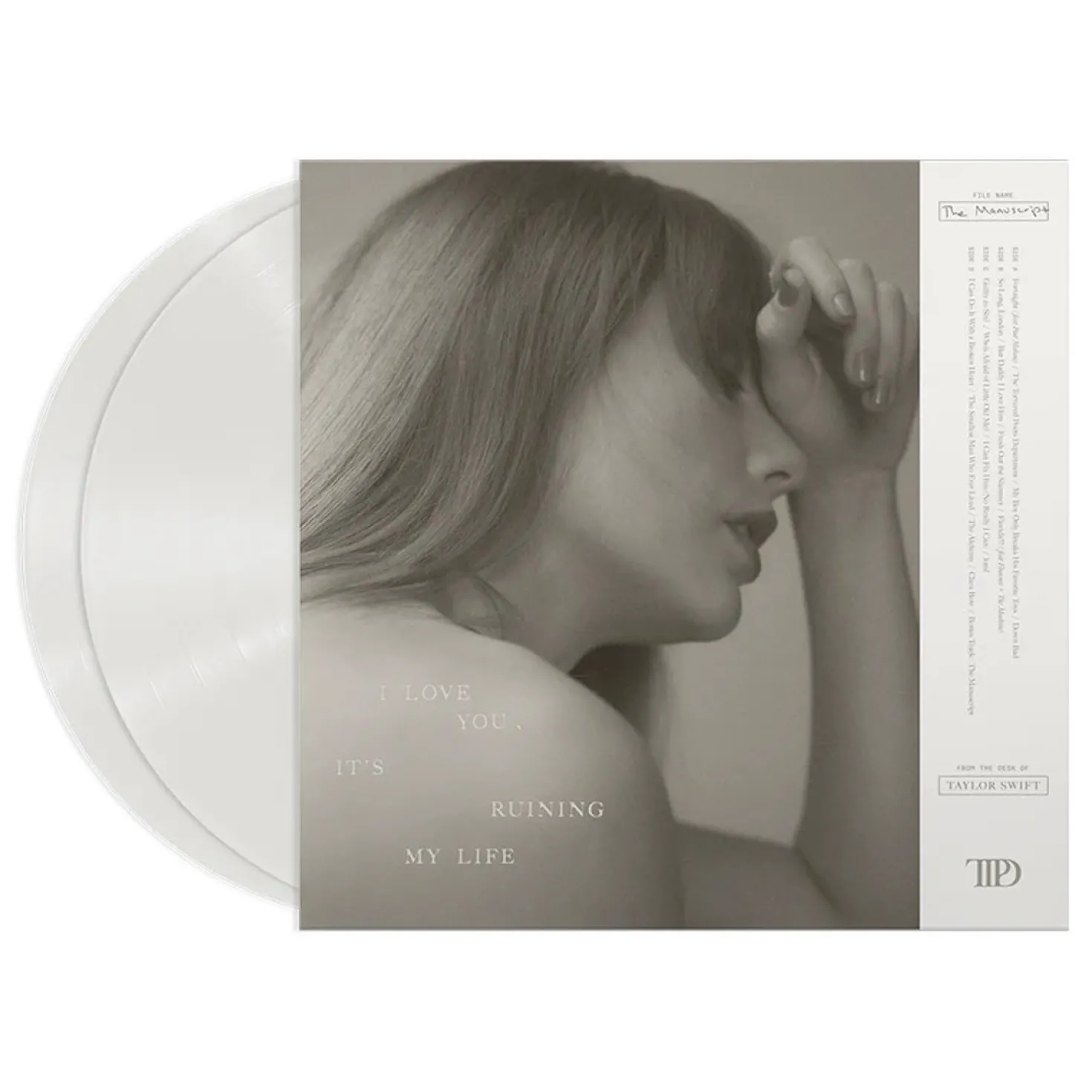 TAYLOR SWIFT THE TORTURED POETS DEPARTMENT Ivory 2LP "Manuscript"