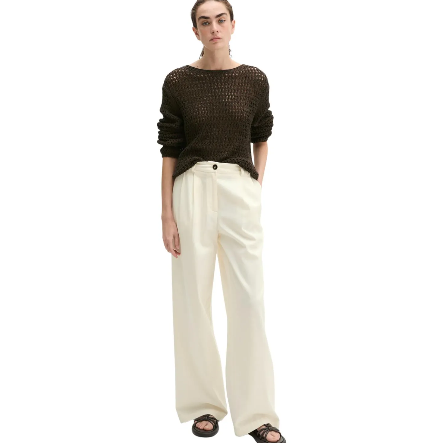 Weite bundfaltenhose